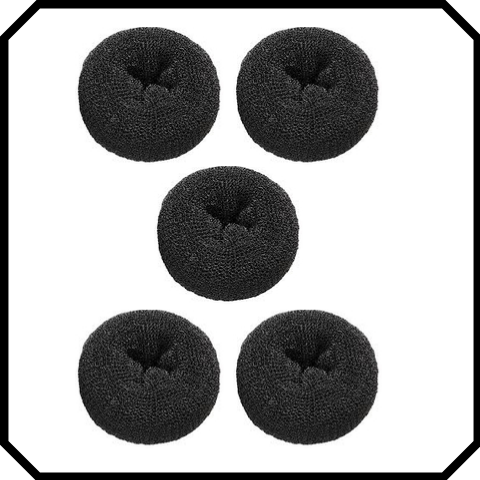 Extra large black hair donut bun maker ring sponge acccessory black special occassion indian bridal bun