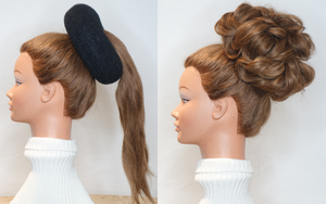 jumbo hair donut, black 